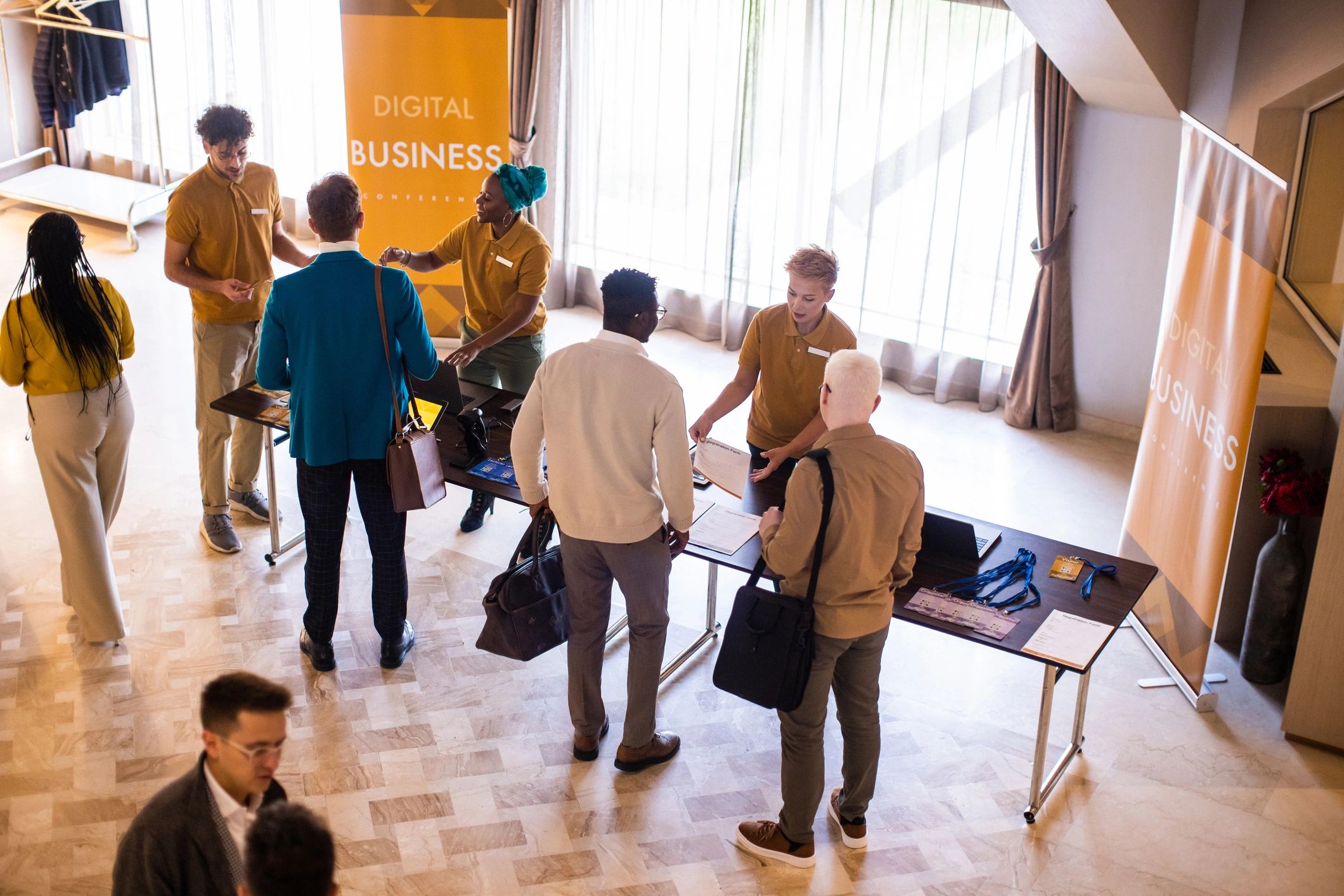 Danish and Australian business delegates meeting at a conference